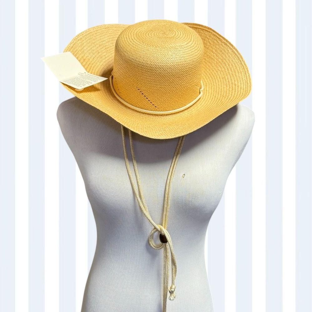 NWT Pantropics Women's Wide Brim Packable Panama Sun Hat Beach Pool Hat